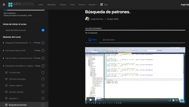 busqueda de patrones sql