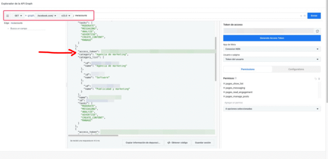 Problemas con el token de Facebook en n8n