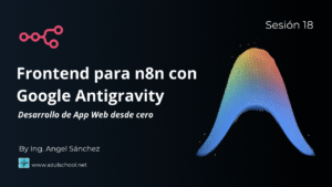 alt="Interfaz de usuario frontend para n8n creada con Antigravity y Django"